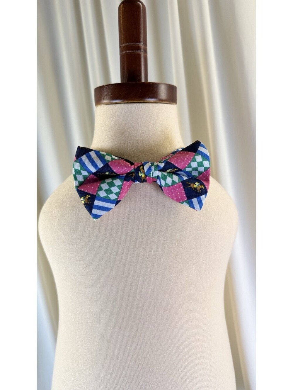American Lifestyle Pretied Bow Tie Derby Silks Youth NWOT Preppy Adjustable